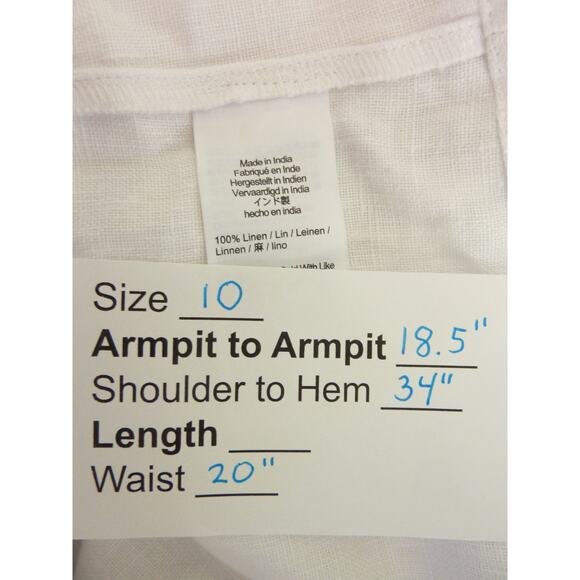 NWT Madewell Linen Dress Size 10 - Picture 6 of 6